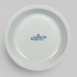 Elegant Vintage Pie Plate- Blue Corn Flower